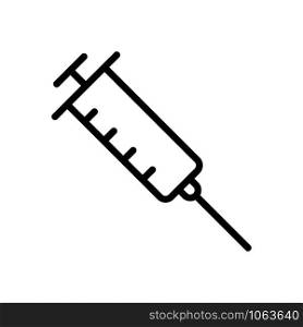 Syringe icon vector design template. Isolated on white background