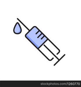 Syringe icon vector. Injection of a patient or vaccination against dangerous diseases to prevent an epidemic. ourse of antibiotics for the treatment.. Syringe icon vector. Injection of a patient or vaccination against dangerous diseases to prevent an epidemic. ourse of antibiotics