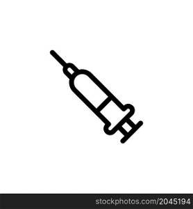 syringe icon vector line style