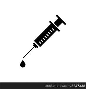 Syringe icon vector logo design template flat style