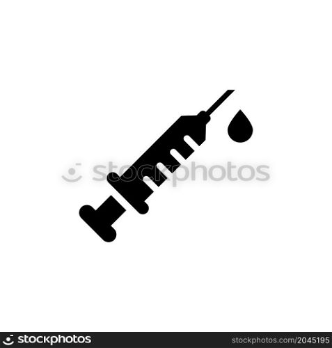 syringe icon vector solid style