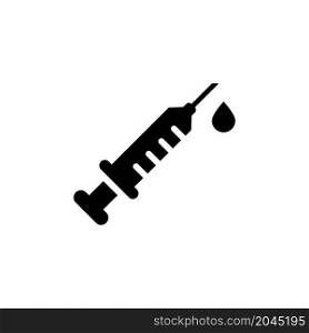 syringe icon vector solid style