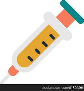 syringe illustration in minimal style isolated on background