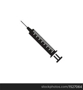 Syringe injection icon vector template and symbol