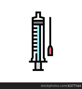 syringe medical color icon vector. syringe medical sign. isolated symbol illustration. syringe medical color icon vector illustration