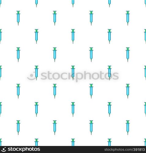 Syringe pattern. Cartoon illustration of syringe vector pattern for web. Syringe pattern, cartoon style
