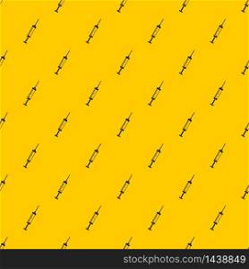 Syringe pattern seamless vector repeat geometric yellow for any design. Syringe pattern vector