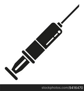 Syringe test icon simple vector. Positive result. Data kit. Syringe test icon simple vector. Positive result