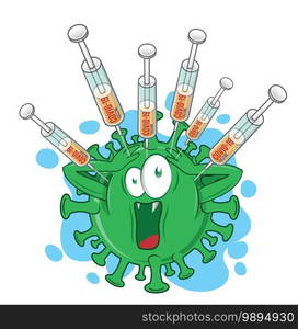 syringes attacks the coronavirus Covid-19