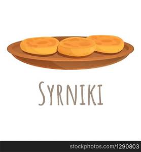 Syrniki icon. Cartoon of syrniki vector icon for web design isolated on white background. Syrniki icon, cartoon style