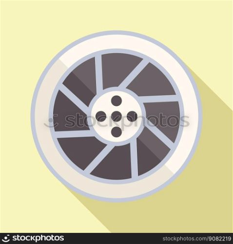 System disk icon flat vector. Car kit. Automobile interior. System disk icon flat vector. Car kit