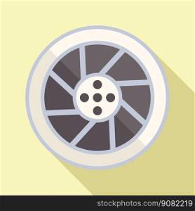 System disk icon flat vector. Car kit. Automobile interior. System disk icon flat vector. Car kit