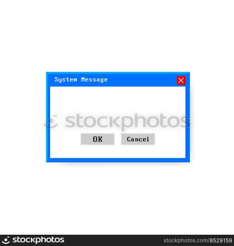 System error vector icon failure pc interface. Error message computer window alert popup.. System error vector icon failure pc interface. Error message computer window alert popup