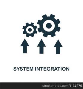 System Integration icon. Simple style design from industry 4.0 collection. UX and UI. Pixel perfect premium system integration icon. For web design, apps and printing usage.. System Integration icon. Monochrome style design from industry 4.0 icon collection. UI and UX. Pixel perfect system integration icon. For web design, apps, software, print usage.