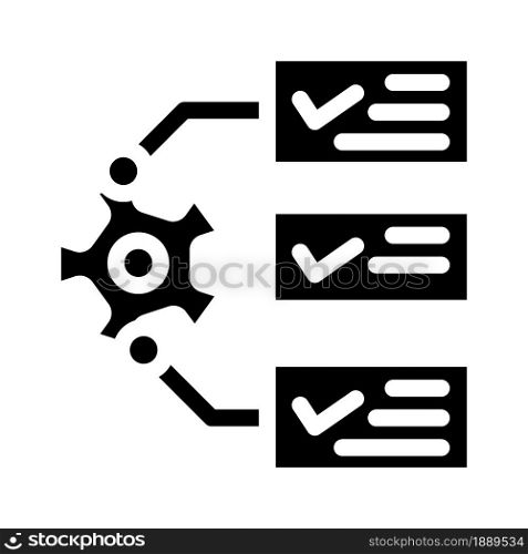 system monitoring glyph icon vector. system monitoring sign. isolated contour symbol black illustration. system monitoring glyph icon vector illustration