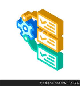 system monitoring isometric icon vector. system monitoring sign. isolated symbol illustration. system monitoring isometric icon vector illustration