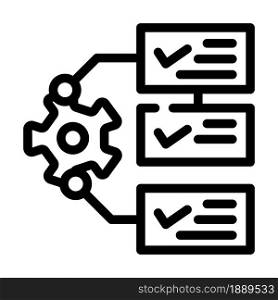 system monitoring line icon vector. system monitoring sign. isolated contour symbol black illustration. system monitoring line icon vector illustration