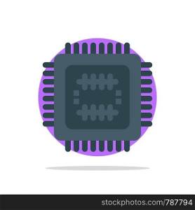 System, Tech, Technology, Cpu Abstract Circle Background Flat color Icon