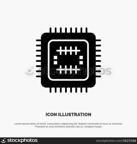 System, Tech, Technology, Cpu solid Glyph Icon vector