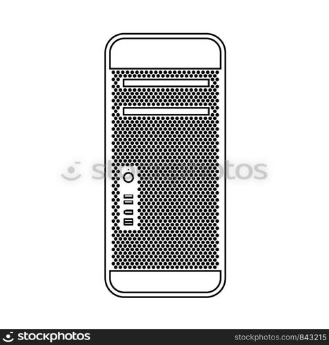 System Unit Icon. Outline Simple Design With Editable Stroke. Vector Illustration.