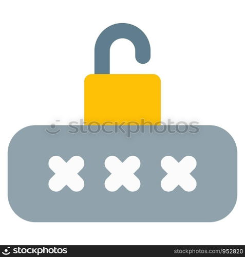 System unlock through a secured passcode.. System unlock through a secured passcode