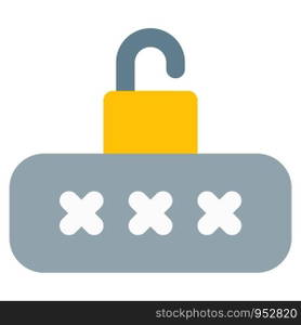 System unlock through a secured passcode.. System unlock through a secured passcode
