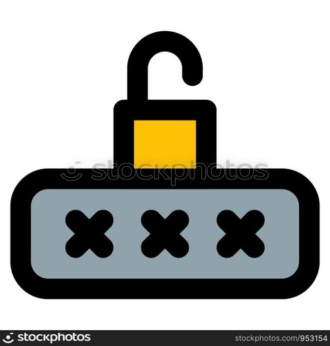 System unlock through a secured passcode.. System unlock through a secured passcode