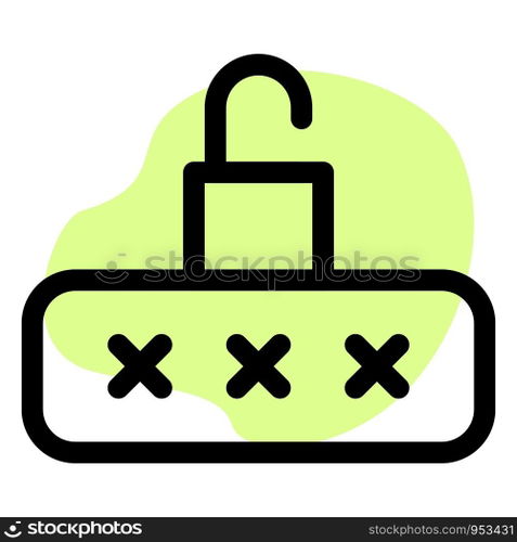 System unlock through a secured passcode.. System unlock through a secured passcode