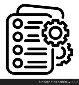 System vacancy icon outline vector. Hr job. Company business. System vacancy icon outline vector. Hr job