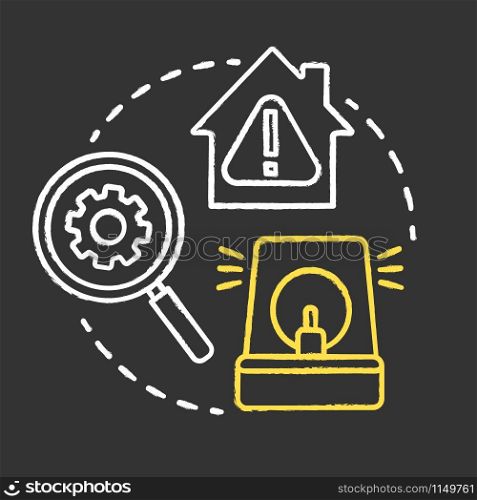 System vulnerabilities chalk concept icon. Smart house flaws idea. Negative effects of innovative technology for apartments. Difficulties in use. Vector isolated chalkboard illustration