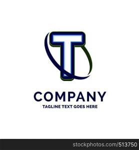T Company Name Design. Logo Template. Brand Name template Place for Tagline. Creative Logo Design
