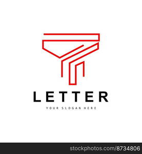 T Letter Logo, Modern Letter Style Vector, Design Suitable For Product Brands With T Letter