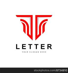 T Letter Logo, Modern Letter Style Vector, Design Suitable For Product Brands With T Letter