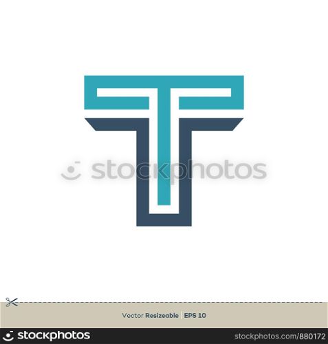 T Letter Logo Template Illustration Design. Vector EPS 10.