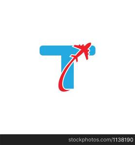 T Letter logo TRAVEL creative concept template design
