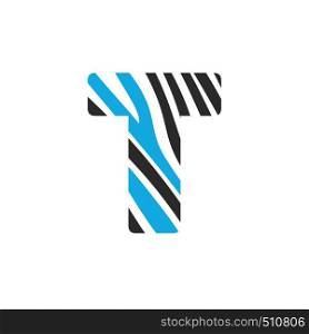 T letter logo vector design. Initial letter T logo design.