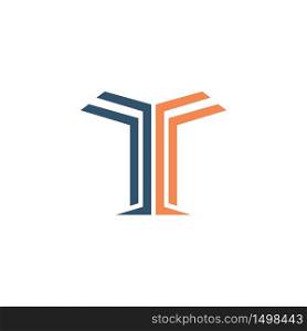 T Letter Strong Pillar Symbol