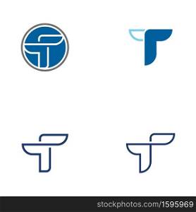 T Letter Vector icon design illustration Template