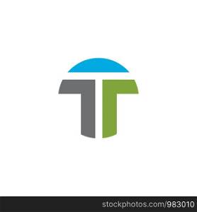 T Letter vector icon design template