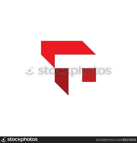 t logo letter red vector icon design