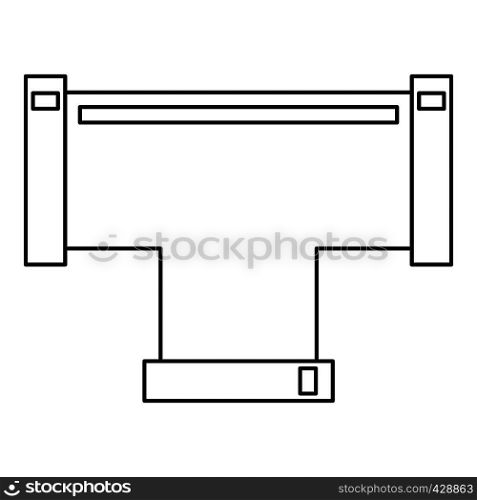 T pipe connection icon. Outline illustration of T pipe connection vector icon for web. T pipe connection icon, outline style
