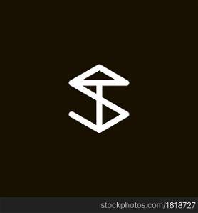 T S TS monogram logo. Ts minimalist initials or icon for any company or business. Vector illustration on black background. T S TS monogram logo. Ts minimalist initials or icon for any company or business. Black and white vector illustration.