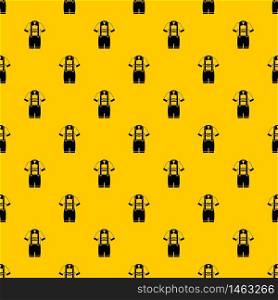 T-shirt and pants with suspenders pattern seamless vector repeat geometric yellow for any design. T-shirt and pants with suspenders pattern vector