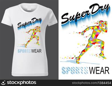 T-shirt Design with Sport Motif