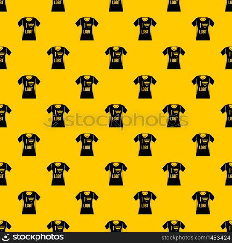 T-shirt i love LGBT pattern seamless vector repeat geometric yellow for any design. T-shirt i love LGBT pattern vector