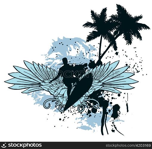 t-shirt vector design with pantone colors - color separation on layers - ready to print on t-shirt or something else