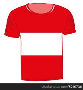 T-shirt with flag of the austria. T-shirt with flag of the austria on white background
