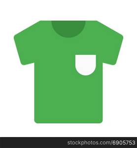 t-shirt with pocket, icon on isolated background
