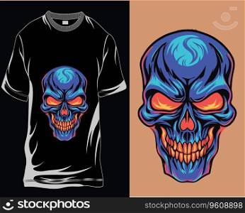 T-shirt with skull and scare logo