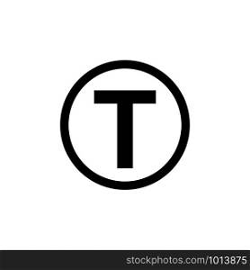 T signage icon